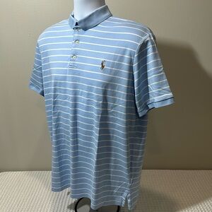 Polo by Ralph Lauren Blue and White Striped Polo Shirt